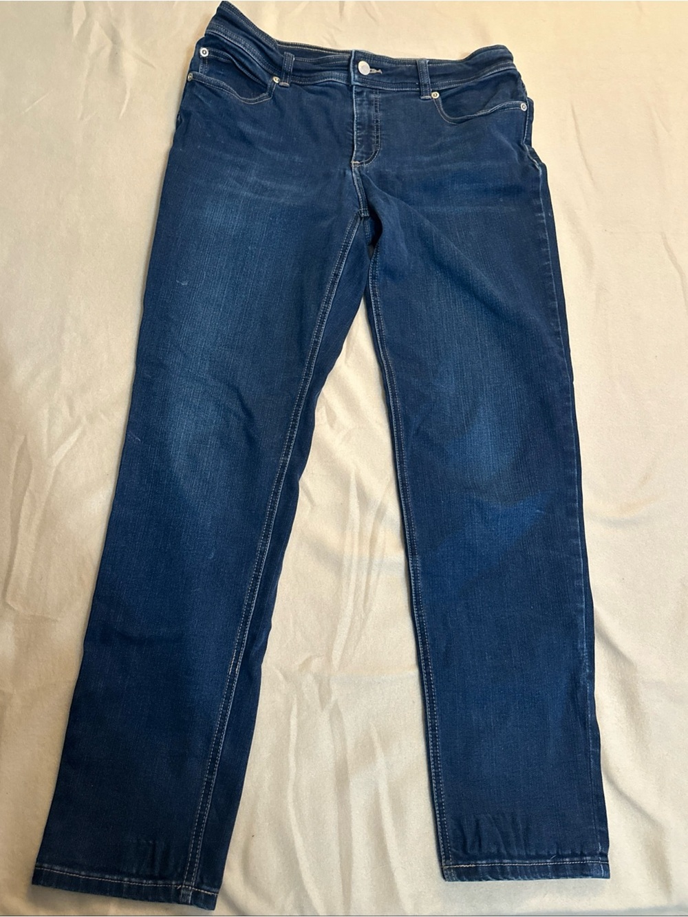 SO SLIMMING by Chico's Dark Wash Denim Jeans Straight Leg Women's Size 1 Regular